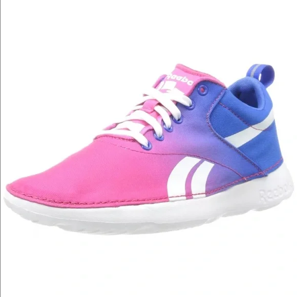 Women's Reebok Pink Blue Fade Out Sneakers Sz 8 - Picture 5 of 7
